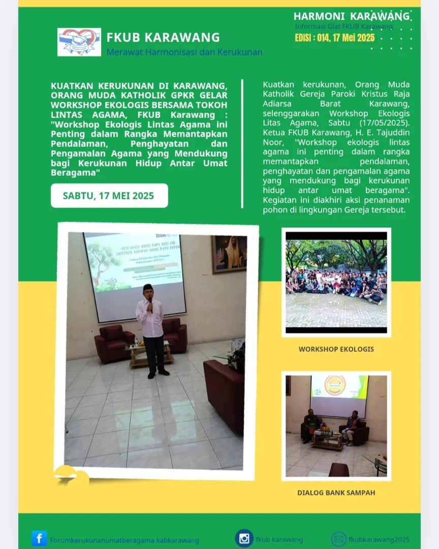 workshop ekologis untuk penguatan kerukunan di Karawang